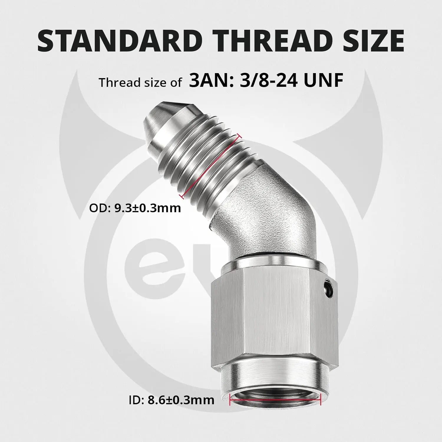 -8 AN Male To -8 AN Female 90 Degree Swivel Adapter Fitting - Full Flow, Black Anodized