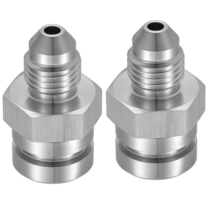 [2pcs]EVILENERGY EVIL ENERGY 3AN Male to M10x1.0 Metric Inverted Female Flare Thread Fitting Adapter Straight Silver 1PCS