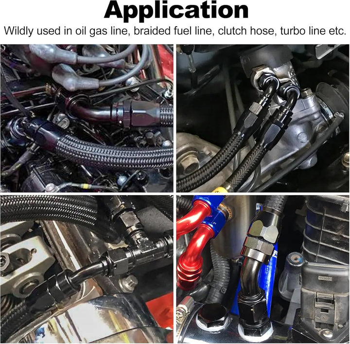 EVILENERGY EVIL ENERGY 4/6/8/10/12/16/20 AN Hose End Fitting Swivel for CPE Braided Hose Black