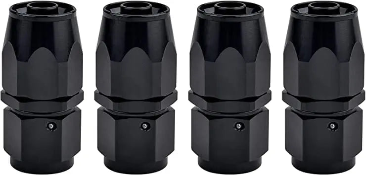 Evilenergy EVIL ENERGY 4/6/8/10/12AN Hose End Fitting Straight Swivel Aluminum Black