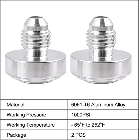 Evilenergy EVIL ENERGY 4/6/8/10/12AN Male Weld on Bung Fitting Aluminum 2PCS