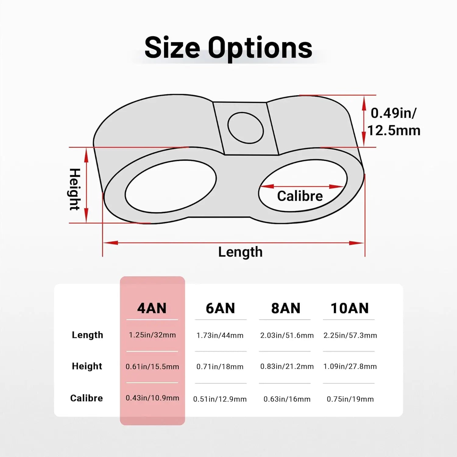 EVILENERGY EVIL ENERGY Hose Separator Clamp, Fuel Line Mounting Clamp Aluminum 4PCS (Blue, 4AN)