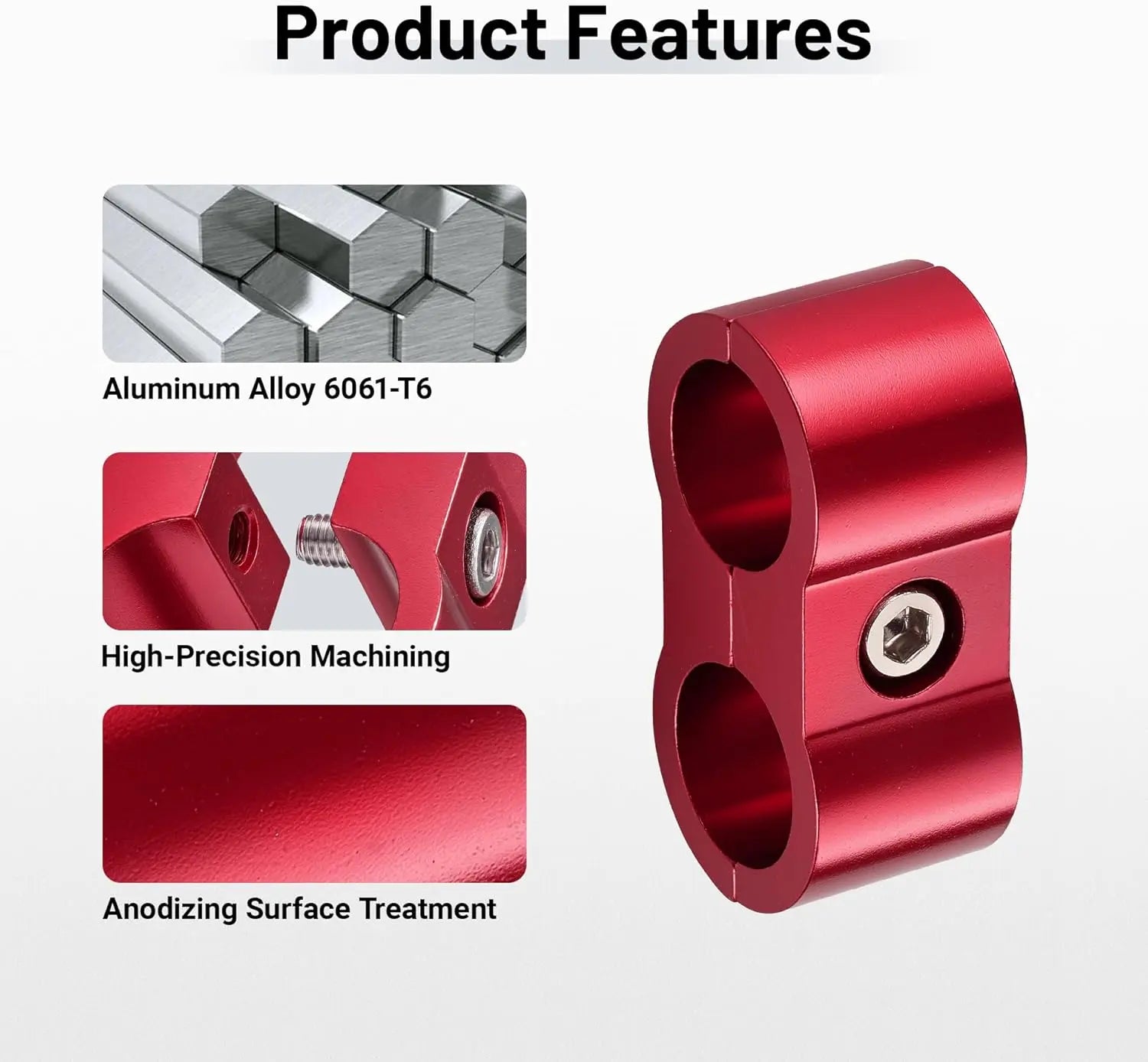 EVILENERGY EVIL ENERGY Hose Separator Clamp, Fuel Line Mounting Clamp Aluminum 4PCS (Blue, 4AN)