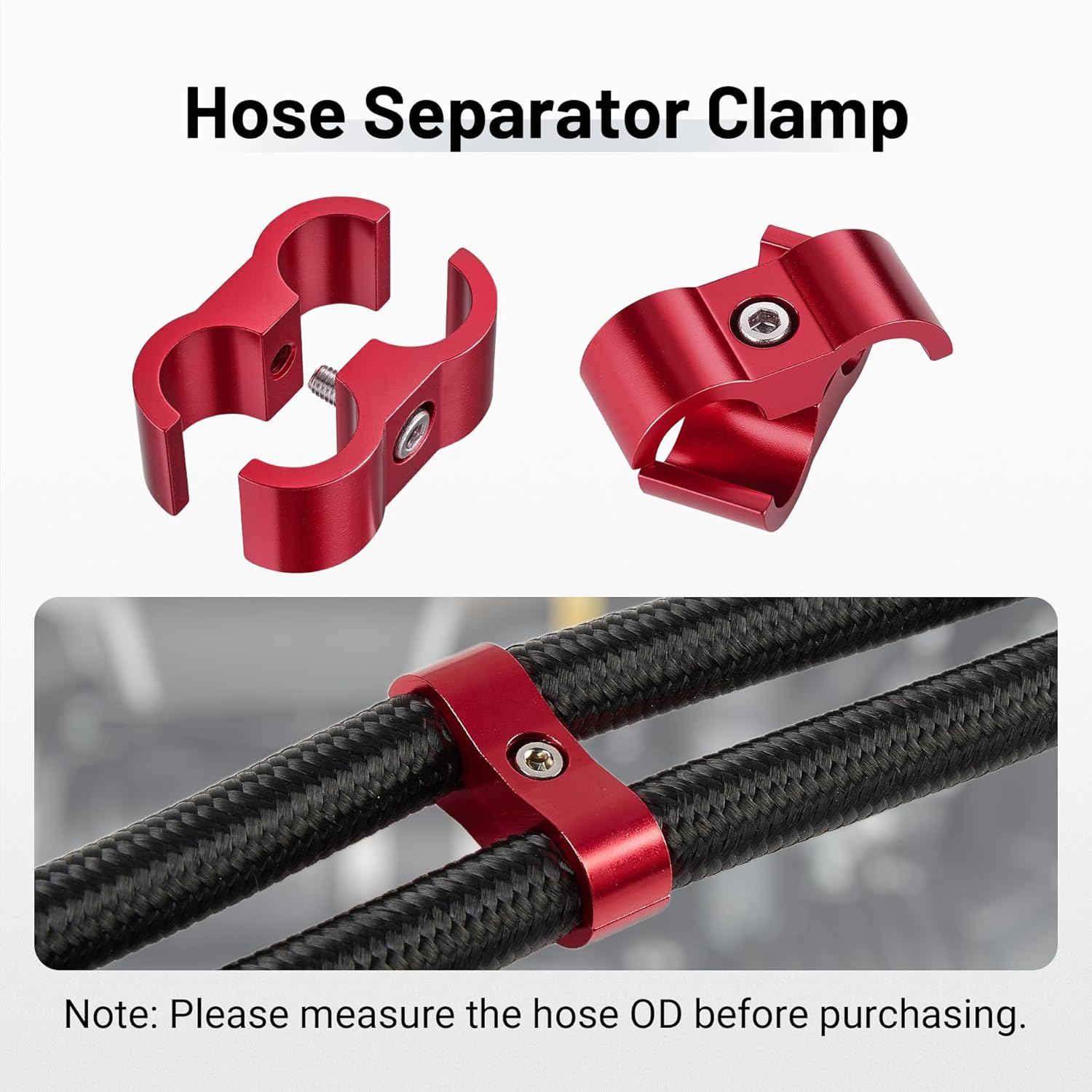 EVILENERGY EVIL ENERGY Hose Separator Clamp, Fuel Line Mounting Clamp Aluminum 4PCS (Blue, 4AN)