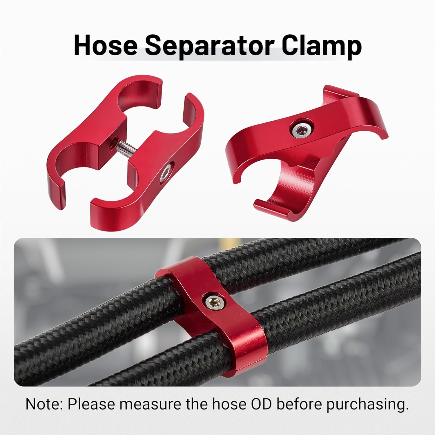 EVILENERGY EVIL ENERGY Hose Separator Clamp, Fuel Line Mounting Clamp Aluminum 4PCS (Blue, 4AN)