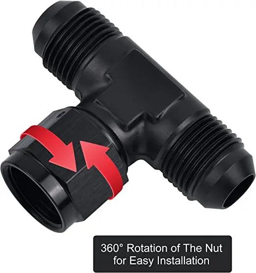 6AN Female To Male 90 Degree Swivel Fitting Adapter Aluminum 2PCS - Foto 7