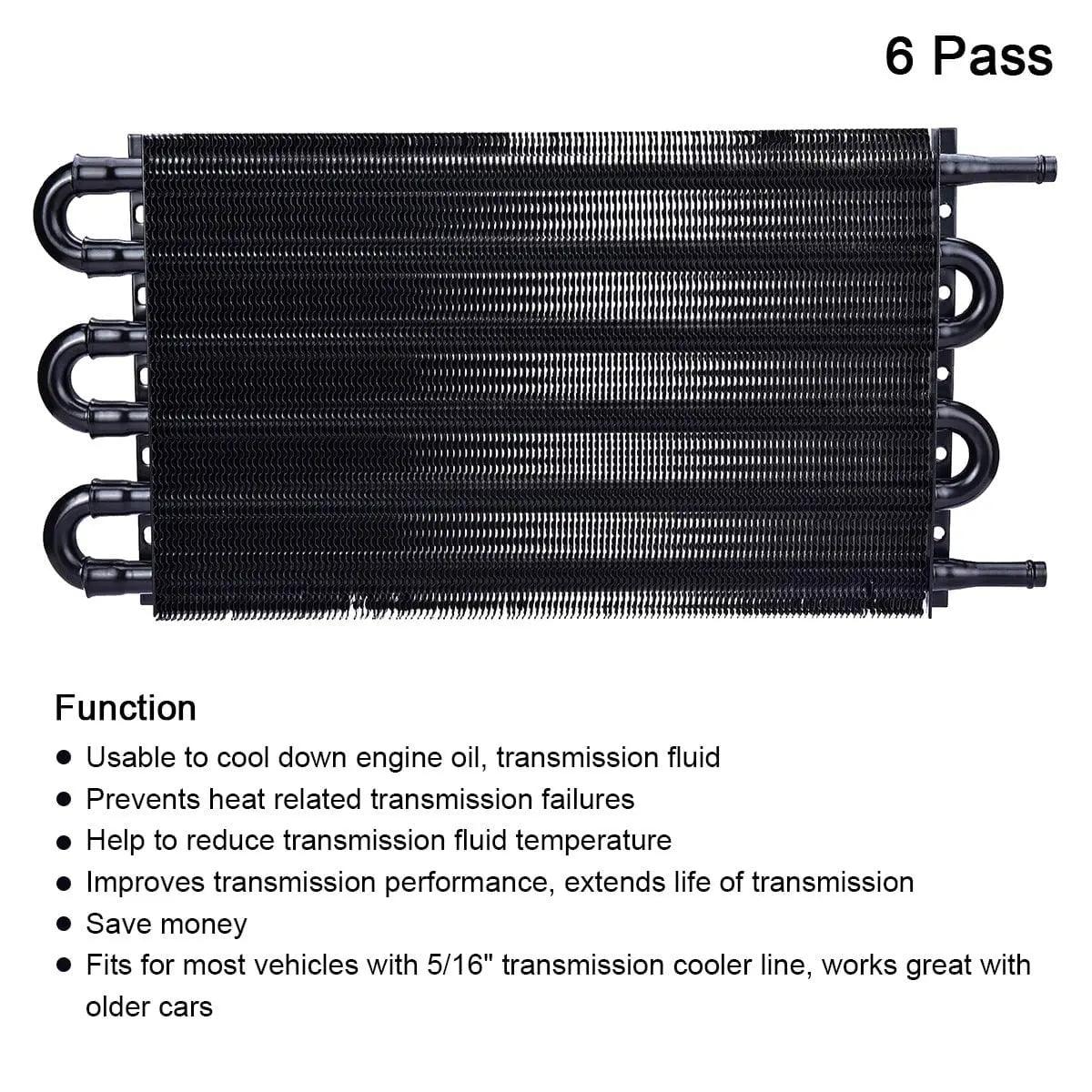 Evilenergy EVIL ENERGY 4/6/8 Pass Tube Transmission Oil Cooler Universal Kit