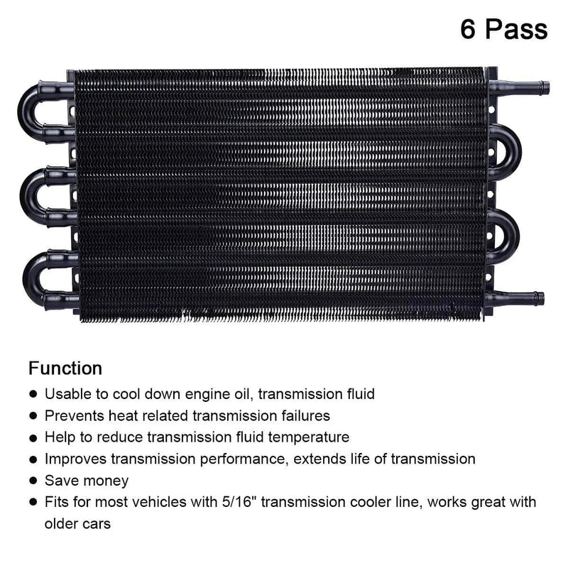 Evilenergy EVIL ENERGY 4/6/8 Pass Tube Transmission Oil Cooler Universal Kit