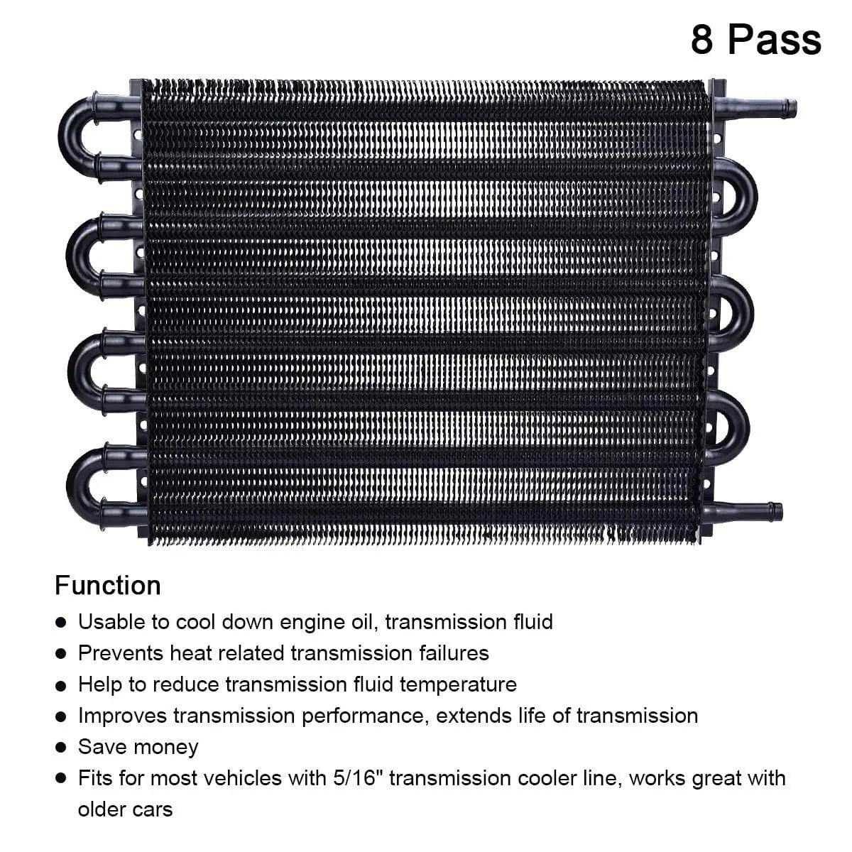 Evilenergy EVIL ENERGY 4/6/8 Pass Tube Transmission Oil Cooler Universal Kit