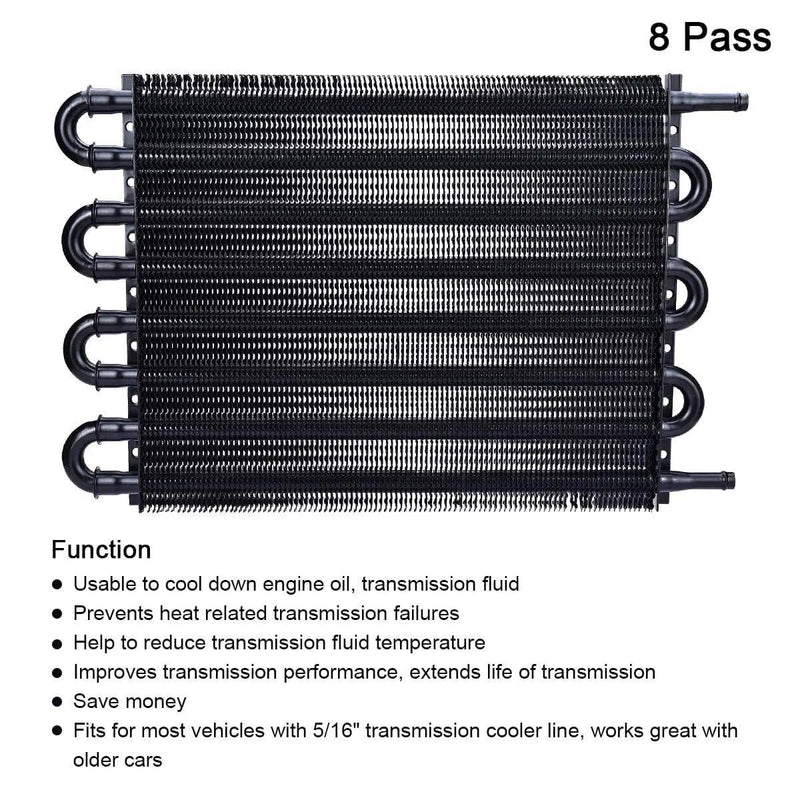 Evilenergy EVIL ENERGY 4/6/8 Pass Tube Transmission Oil Cooler Universal Kit