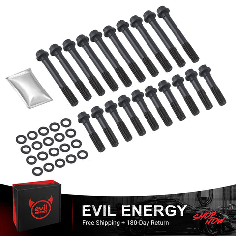 EVIL ENERGY High-Strength Cylinder Head Bolt Kit with Washers/Grease 210K PSI Fit for Ford 351W (1969-1997 5.8L Windsor)