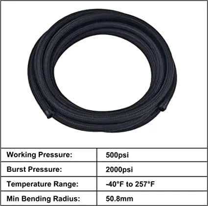 Evilenergy EVIL ENERGY 4AN CPE Fuel Line Fitting Kit Braided Nylon Hose 16FT