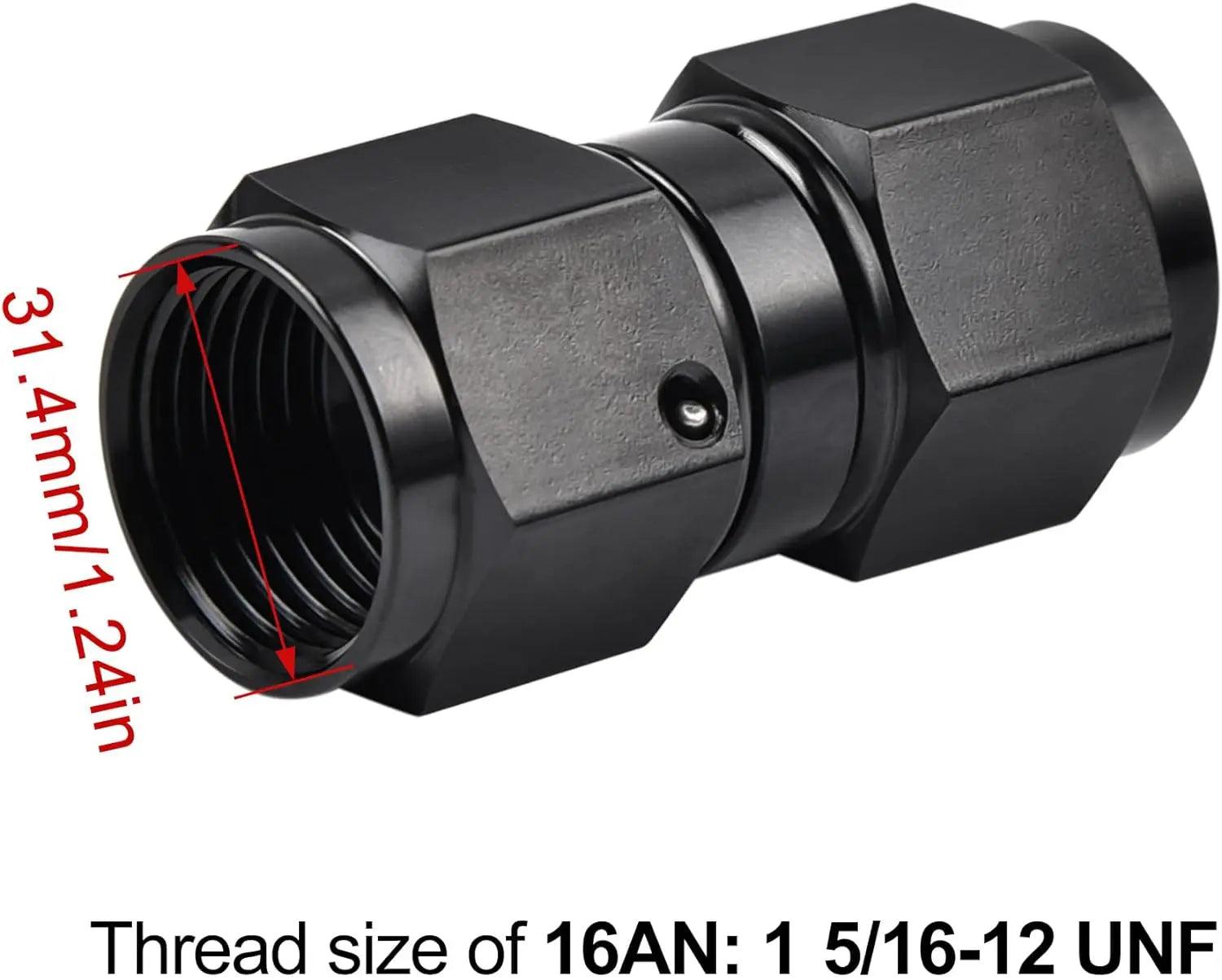 Evilenergy EVIL ENERGY 6/8/10AN Female to Female Straight Swivel AN Union Fitting Aluminum 2PCS