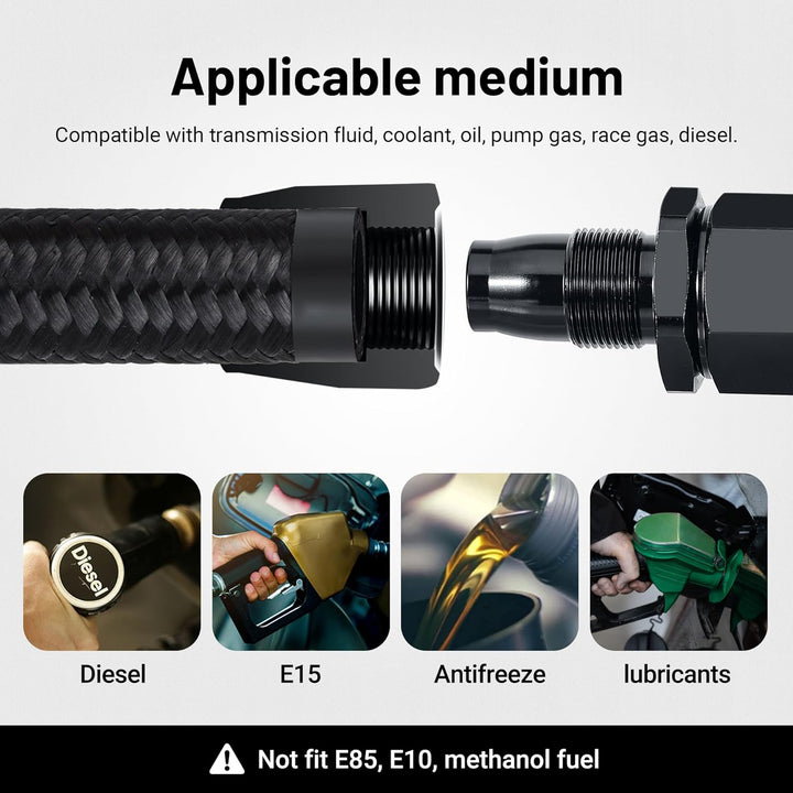 EVIL ENERGY 16FT CPE 4/6/8/10AN Fuel Line 26 Pcs Fitting Kit - EVILENERGY