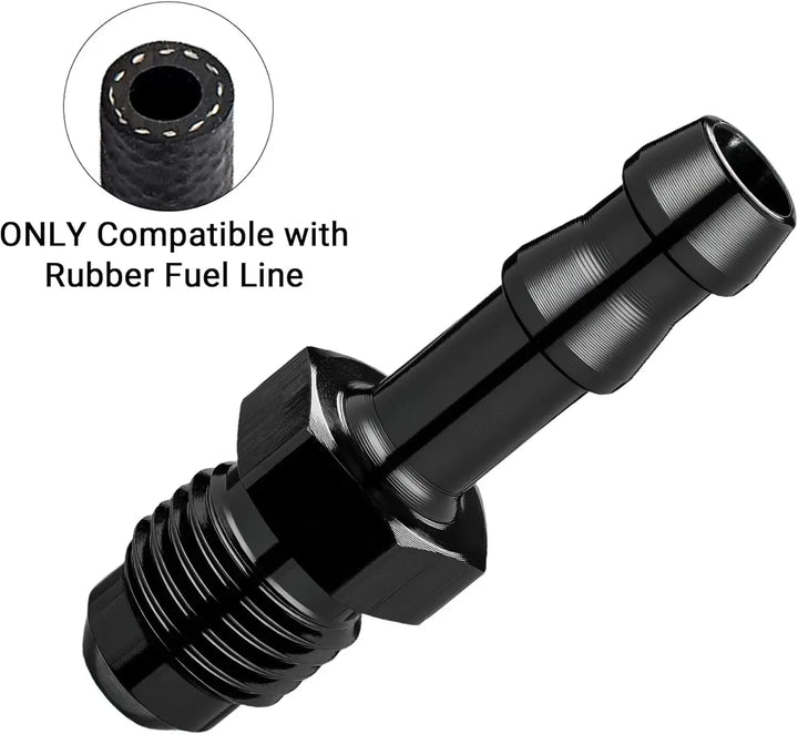 EVILENERGY EVIL ENERGY 4AN Male to 1/4" Barb Push on Fitting Adapter Aluminum[4AN Male to 1/4" Barb]