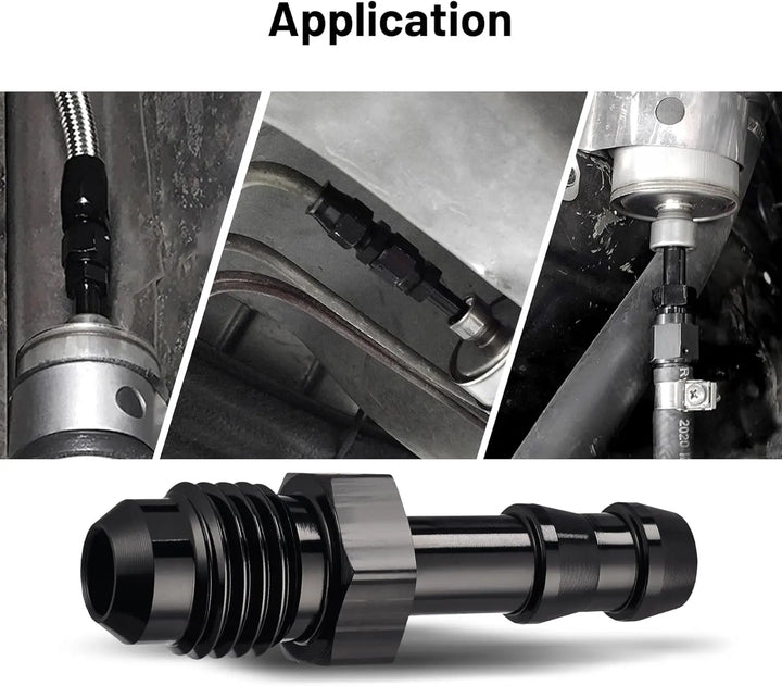 EVILENERGY EVIL ENERGY 4AN Male to 1/4" Barb Push on Fitting Adapter Aluminum[4AN Male to 1/4" Barb]