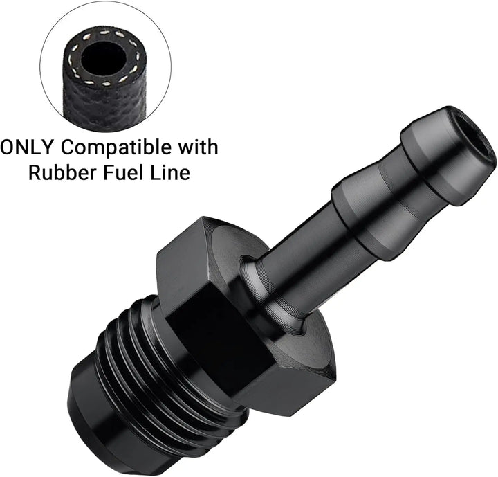 EVILENERGY EVIL ENERGY 4AN Male to 1/4" Barb Push on Fitting Adapter Aluminum[6AN Male to 1/4" Barb]