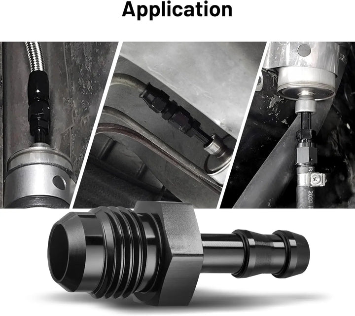 EVILENERGY EVIL ENERGY 4AN Male to 1/4" Barb Push on Fitting Adapter Aluminum[6AN Male to 1/4" Barb]