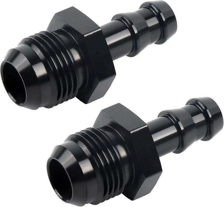 EVILENERGY EVIL ENERGY 4AN Male to 1/4" Barb Push on Fitting Adapter Aluminum[8AN Male to 3/8" Barb]