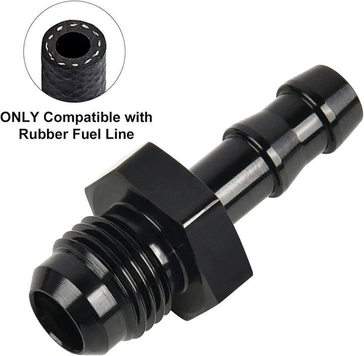 EVILENERGY EVIL ENERGY 4AN Male to 1/4" Barb Push on Fitting Adapter Aluminum[6AN Male to 5/16" Barb]