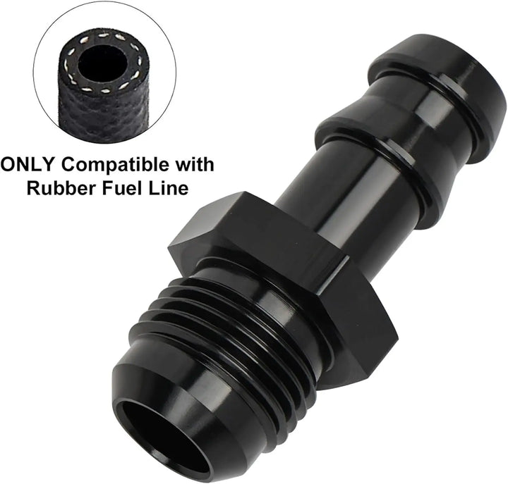 EVILENERGY EVIL ENERGY 4AN Male to 1/4" Barb Push on Fitting Adapter Aluminum[8AN Male to 1/2" Barb]