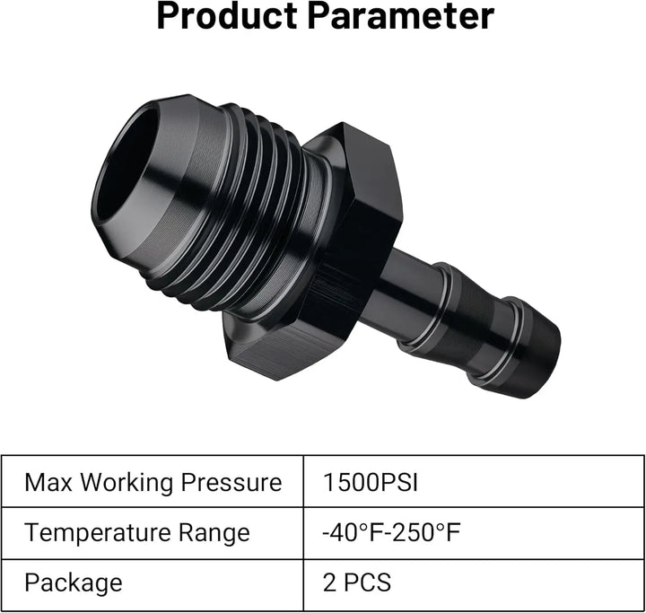 EVILENERGY EVIL ENERGY 4AN Male to 1/4" Barb Push on Fitting Adapter Aluminum[8AN Male to 5/16" Barb]
