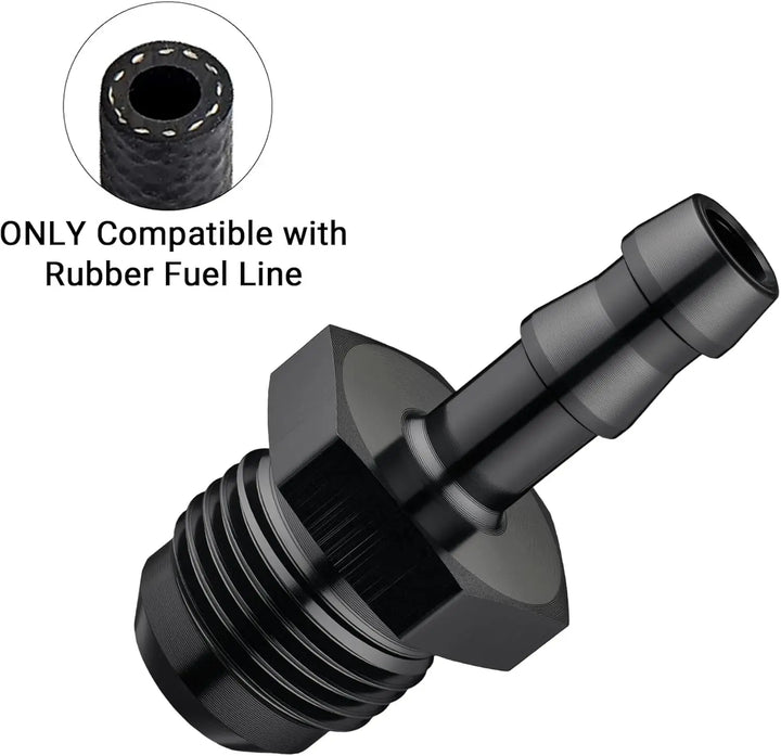 EVILENERGY EVIL ENERGY 4AN Male to 1/4" Barb Push on Fitting Adapter Aluminum[8AN Male to 5/16" Barb]