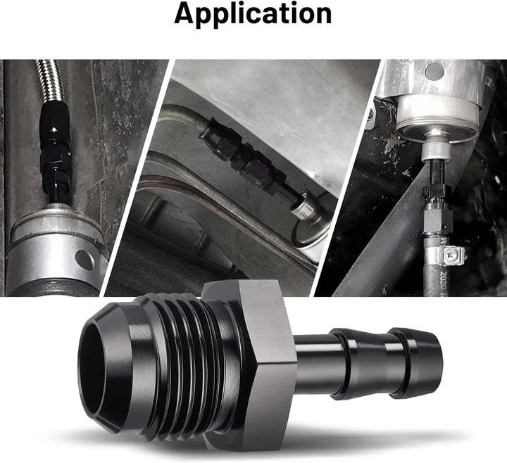 EVILENERGY EVIL ENERGY 4AN Male to 1/4" Barb Push on Fitting Adapter Aluminum[8AN Male to 5/16" Barb]