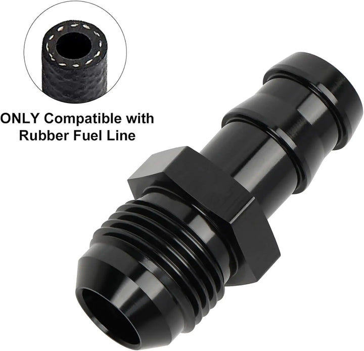 EVILENERGY EVIL ENERGY 4AN Male to 1/4" Barb Push on Fitting Adapter Aluminum[10AN Male to 5/8" Barb]