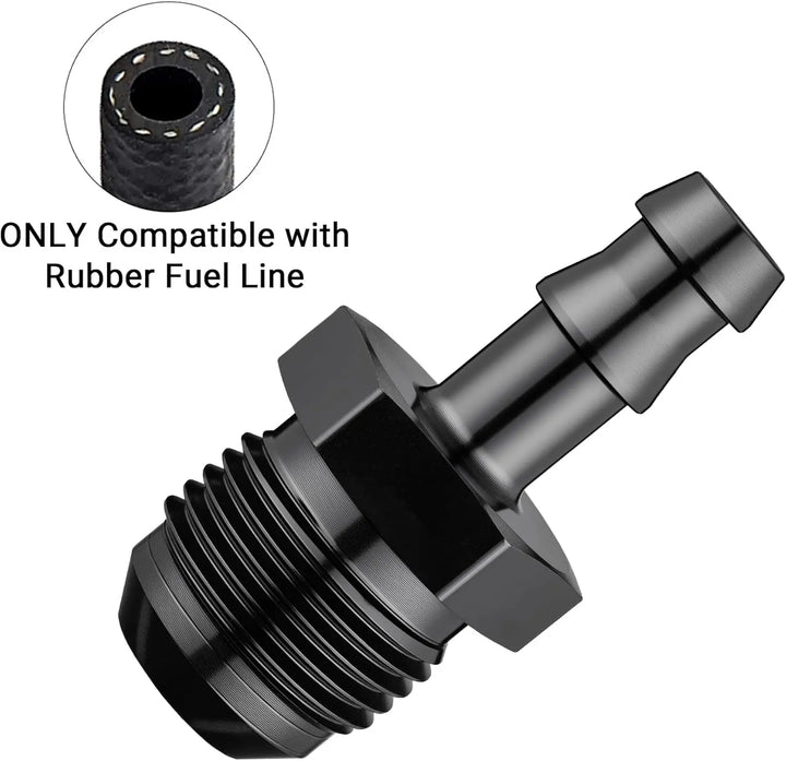 EVILENERGY EVIL ENERGY 4AN Male to 1/4" Barb Push on Fitting Adapter Aluminum[10AN Male to 3/8" Barb]