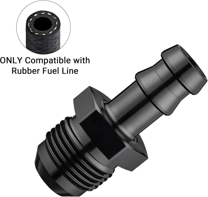 EVILENERGY EVIL ENERGY 4AN Male to 1/4" Barb Push on Fitting Adapter Aluminum[10AN Male to 1/2" Barb]