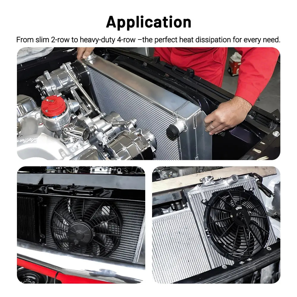EVIL ENERGY 4 Row Aluminum Car Radiator for V8 | LS Swap Radiator ...