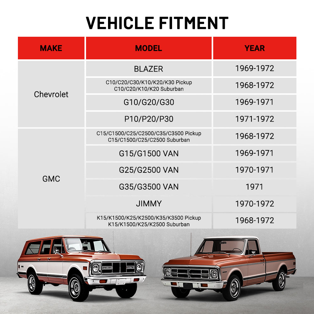 EVIL ENERGY 4Row-60mm Performance Aluminum Radiator Fit for Chevrolet Blazer, GMC Jimmy 1968 - 1972 - EVILENERGY