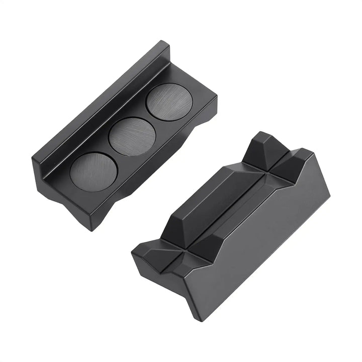 EVILENERGY EVIL ENERGY 4" Magnetic Vise Jaw Pads, AN Fittings Vise Jaw Protector | Aluminum Multi-Groove Bench Vise Inserts for 3AN-32AN Hose Fittings, Non-Scratch Covers for Workshop, Automotive, Plumbing