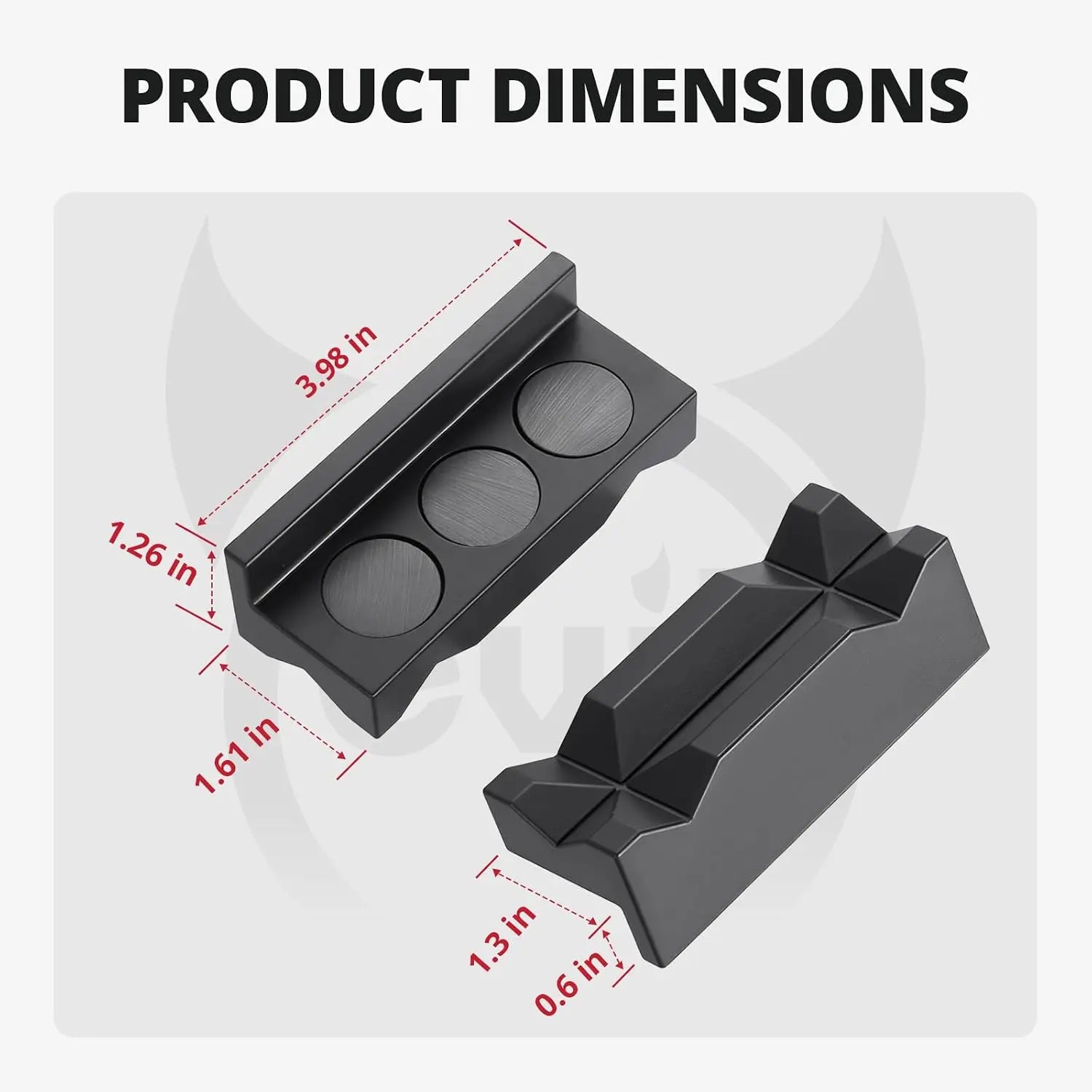 EVILENERGY EVIL ENERGY 4" Magnetic Vise Jaw Pads, AN Fittings Vise Jaw Protector | Aluminum Multi-Groove Bench Vise Inserts for 3AN-32AN Hose Fittings, Non-Scratch Covers for Workshop, Automotive, Plumbing