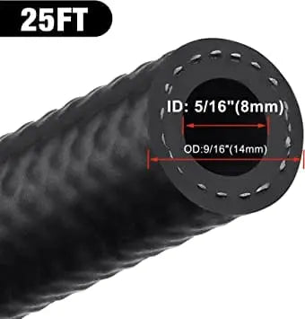 Evilenergy EVIL ENERGY 5/16 Fuel Hose Line Push Lock NBR Rubber SAE 30R7 5/10/25FT 300PSI