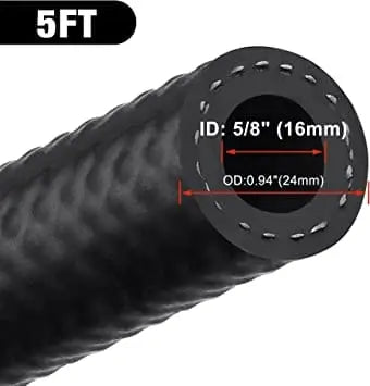Evilenergy EVIL ENERGY 5/8 Fuel Hose Line Push Lock NBR Rubber SAE 30R7 5/10/25FT 150PSI