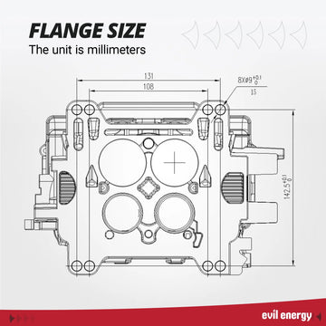 EVIL ENERGY Performance 500 CFM 4-barrel Carburetor Mechanical Seconda ...