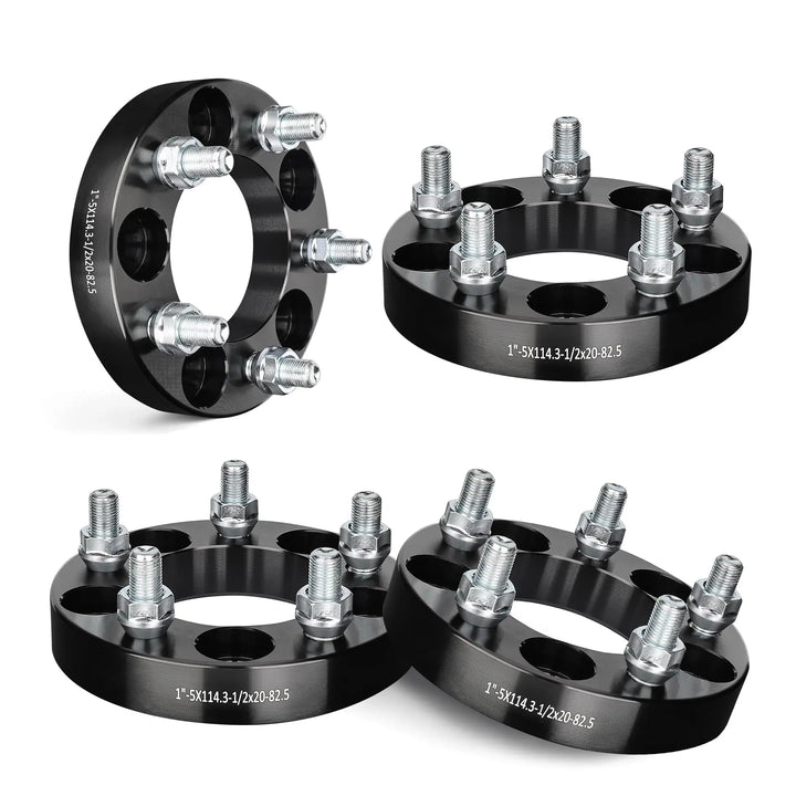 EVILENERGY EVIL ENERGY 5x4.5 Wheel Spacers Compatible for Mustang 1994-2014,5x114.3 mm Hubcentric no Lip 5 lugs 82.5 mm Hub Bore 1/2x20 Studs