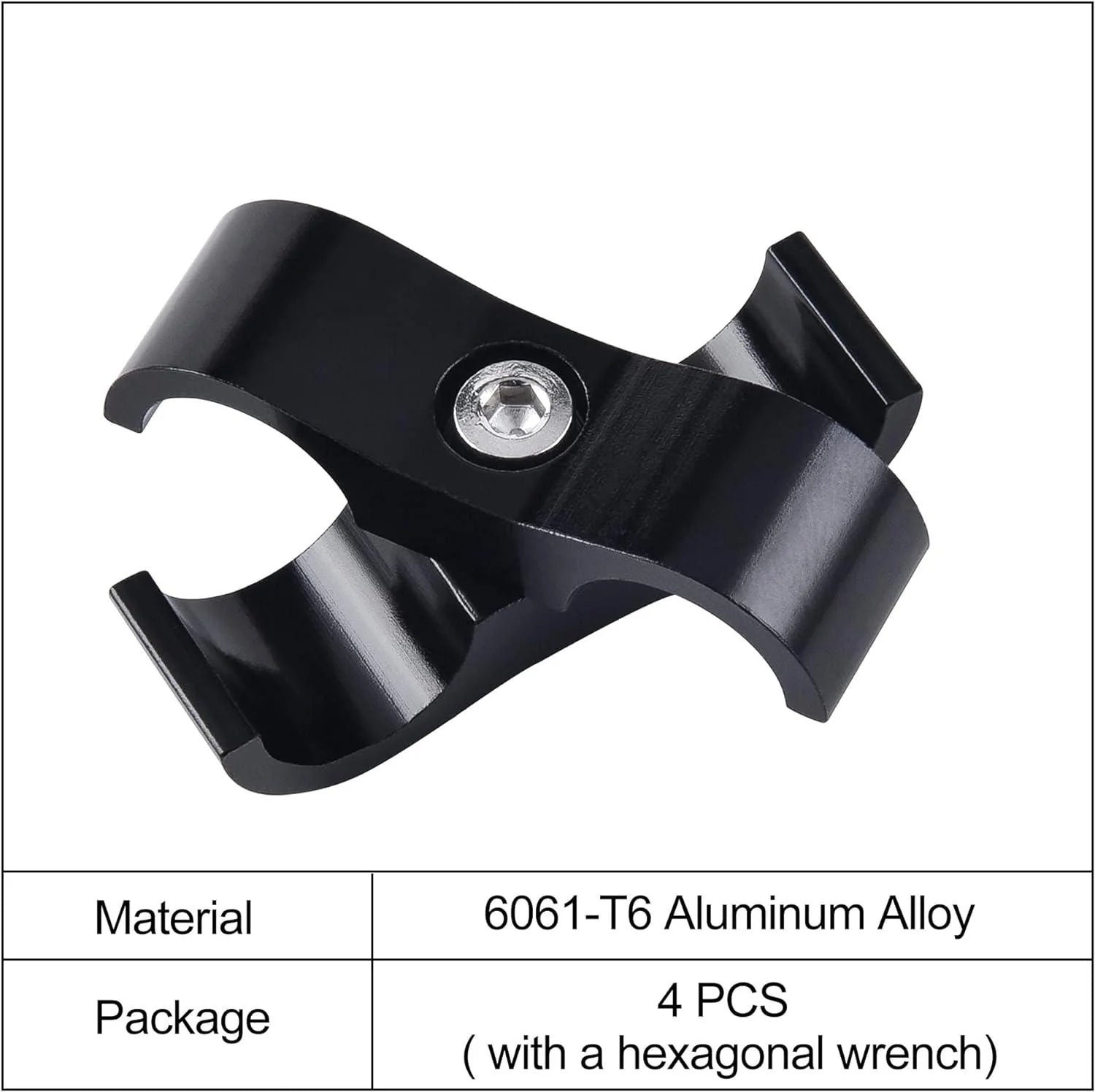 EVIL ENERGY 6/8/10AN Hose End Fitting Kit with AN Male to Male Coupler & AN Hose Separator Clamp for PTFE Fuel Hose - EVILENERGY