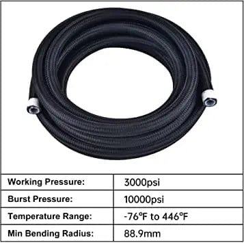 Evilenergy EVIL ENERGY 6AN 3/8" PTFE LS Swap EFI 25FT Fuel Line Fitting Kit