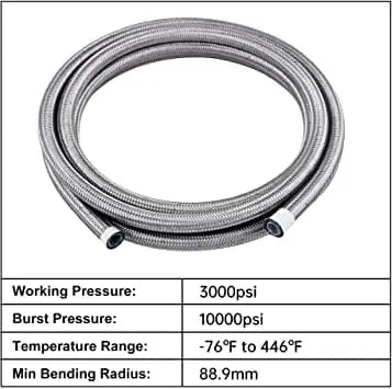 Evilenergy EVIL ENERGY 6AN 3/8" PTFE LS Swap EFI 25FT Fuel Line Fitting Kit