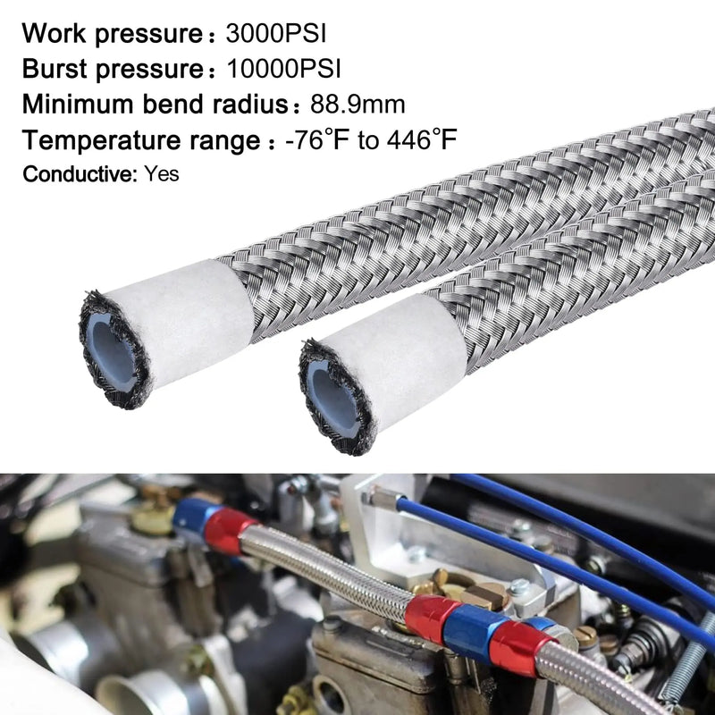 Evilenergy EVIL ENERGY 6AN 3/8" PTFE LS Swap EFI 25FT Fuel Line Fitting Kit