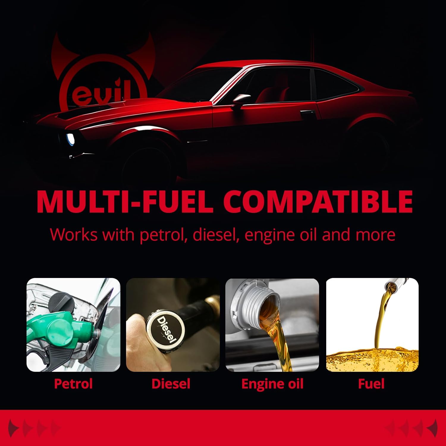 EVIL ENERGY 4/6/10 AN Fuel Line Kit 20FT CPE Rubber Hose with Push On Fittings & Clamps - EVILENERGY