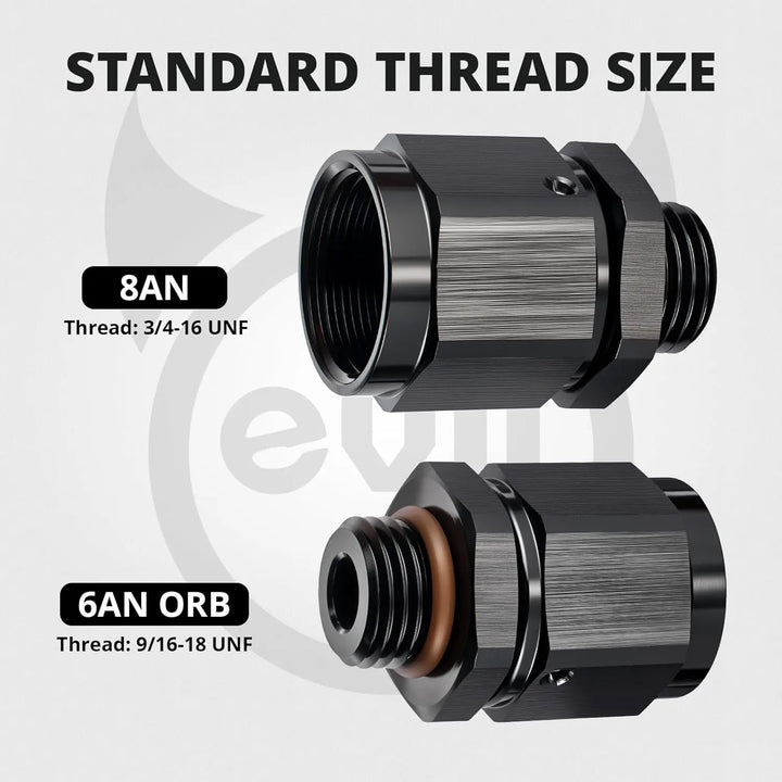 [8AN Female to 6 ORB,Straight]
