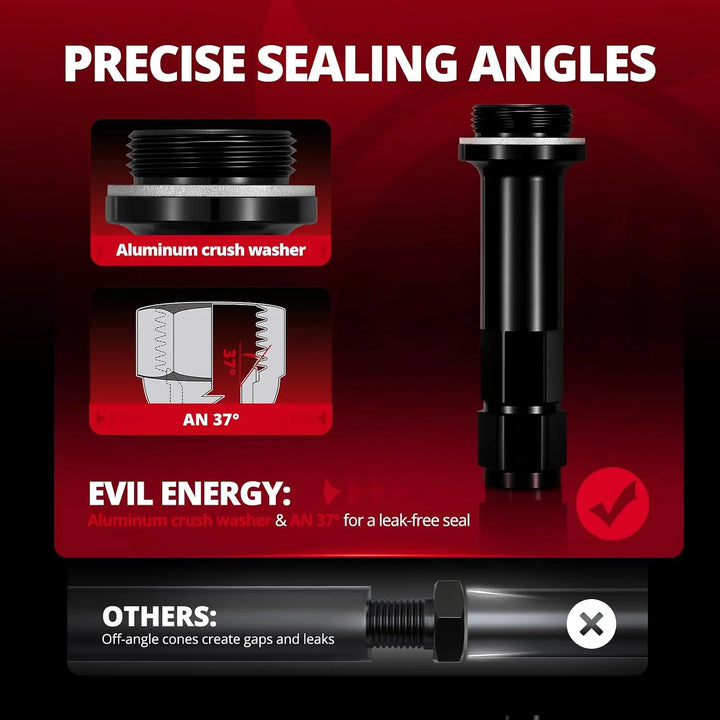 EVILENERGY EVIL ENERGY 6AN Female Flare to 7/8-20 Carb Carburetor Inlet Fitting Adapter