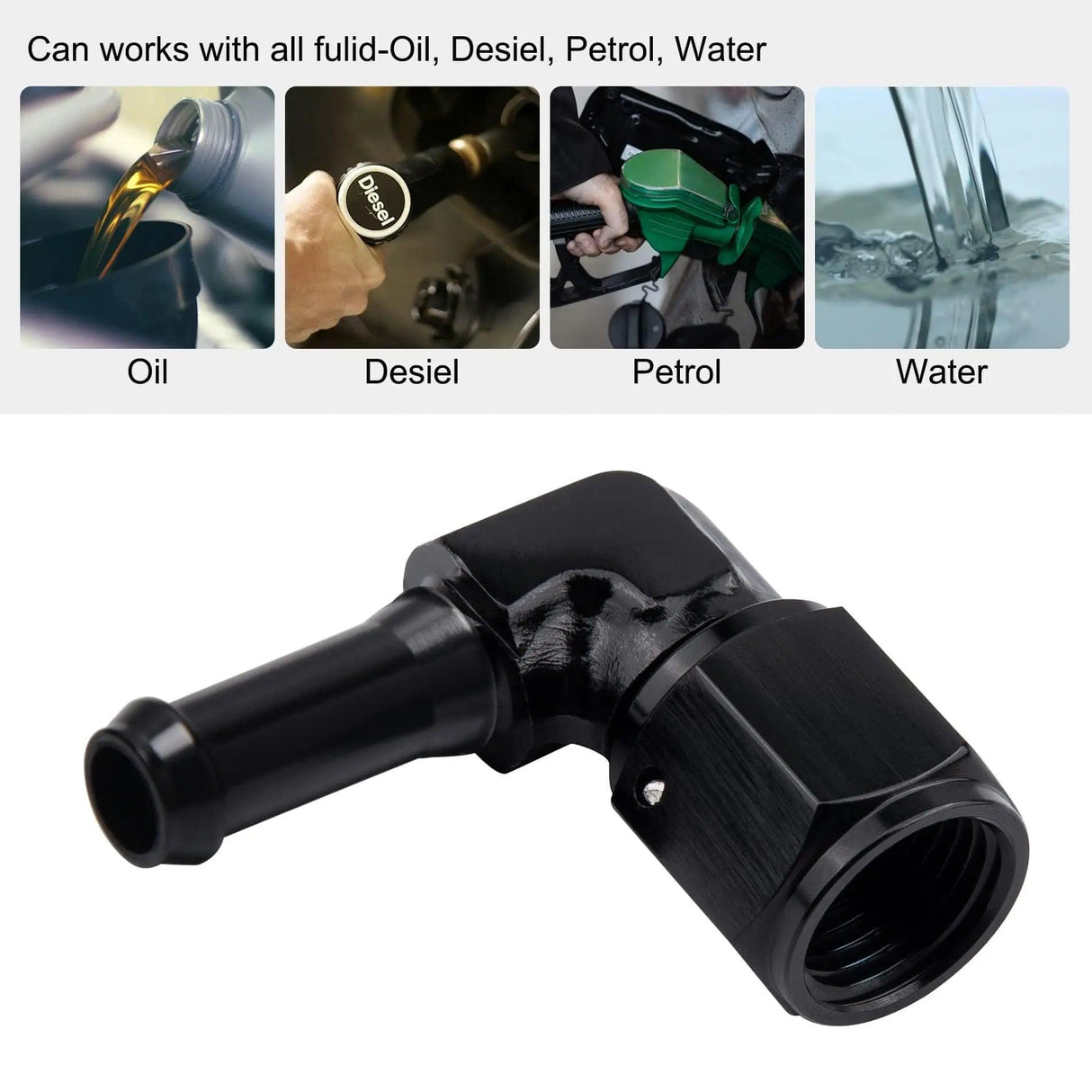 6an Fuel Line Kit 6AN To 3/8" GM Quick Connect Fuel Adapter Fitting Aluminum Efi Female For Ls 717258