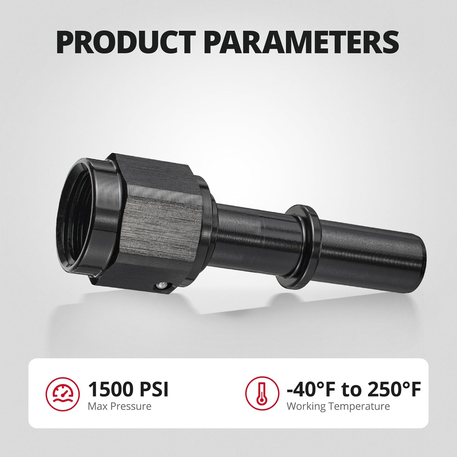 EVIL ENERGY 6/8AN Female to SAE Quick Disconnect EFI Ls Swap Fitting Adapter, Black Aluminum - EVILENERGY