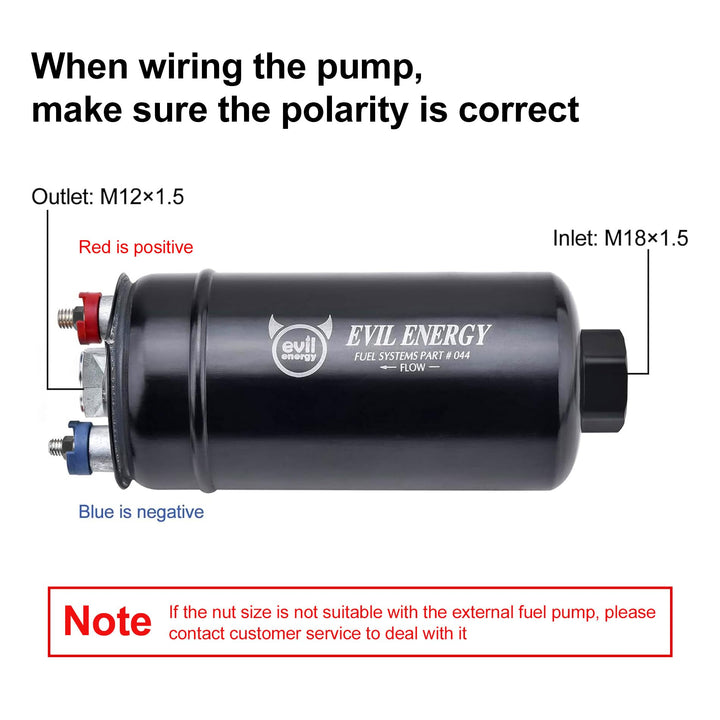 EVIL ENERGY 6AN Fuel System Kit with 300LPH Pump & Adjustable Regulator - Universal LS Engine Upgrade - EVILENERGY
