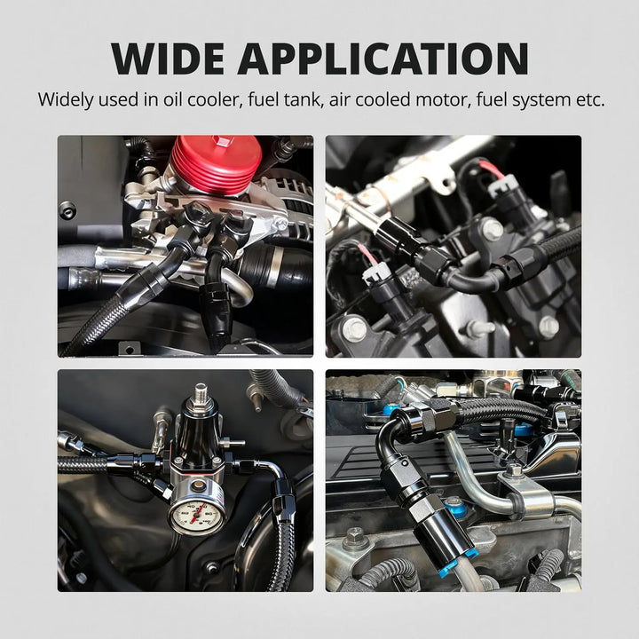 EVILENERGY EVIL ENERGY 6AN Hose End Fitting 45 Degree Swivel Low Profile Forged Aluminum for CPE Braided Line